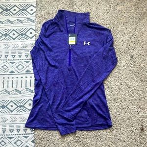 Purple under armour quarter sip up light weight athletic top